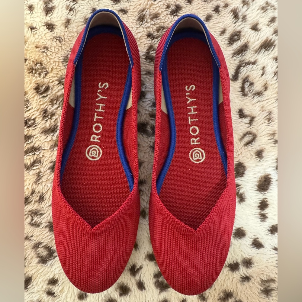 Rothy's Scooter Red Flats Shoes 7.5